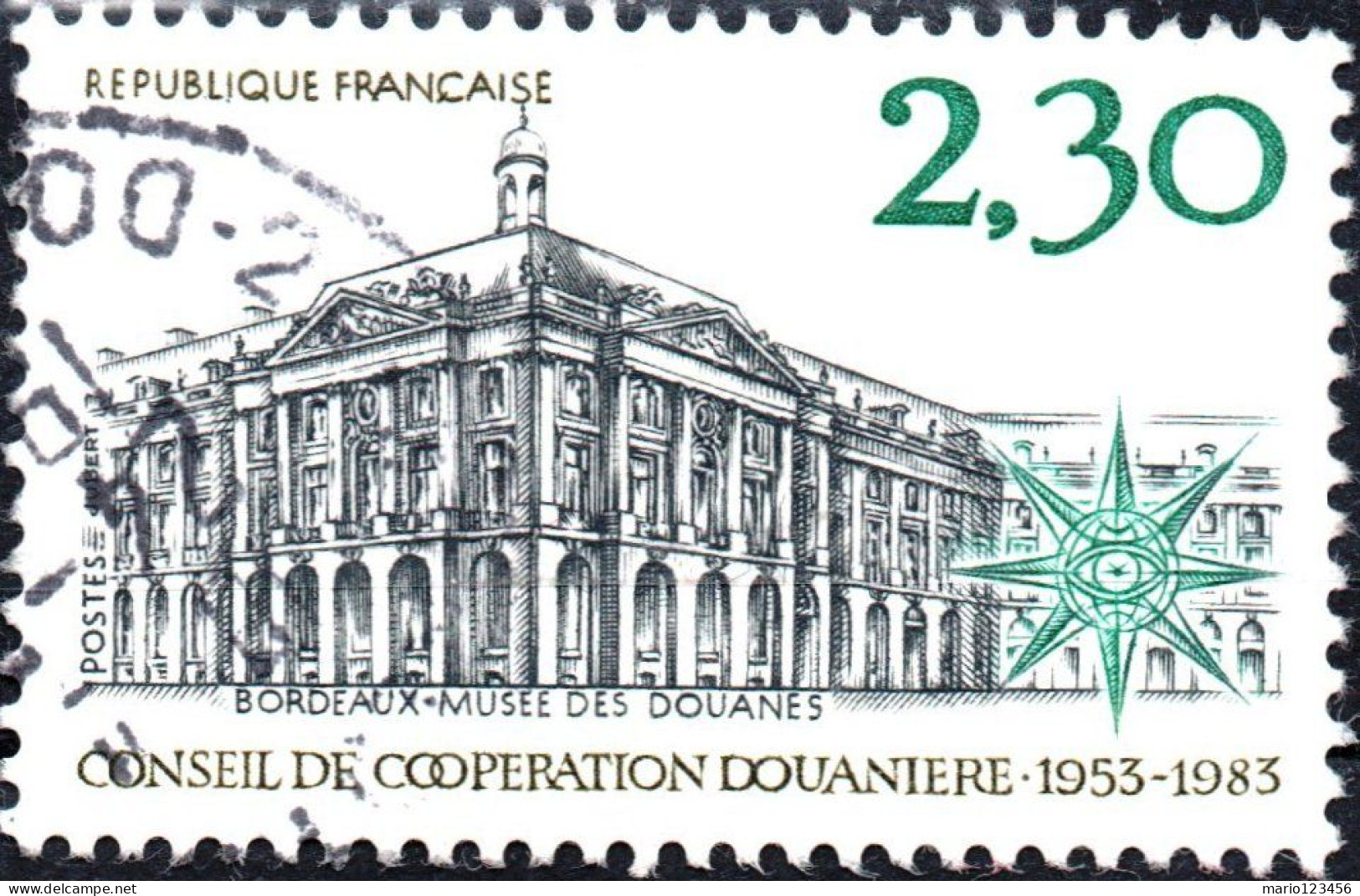 FRANCIA, FRANCE, CUSTOMS COOPERATION COUNCIL, 2,30 Fr., 1983, FRANCOBOLLI USATI Yt:FR 2289, Mi:FR 2412, Scott:FR 1901 - Usati