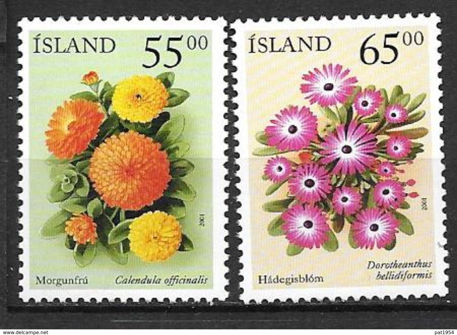 Islande 2001 N°909/910 Neufs** Fleurs D'été - Ongebruikt