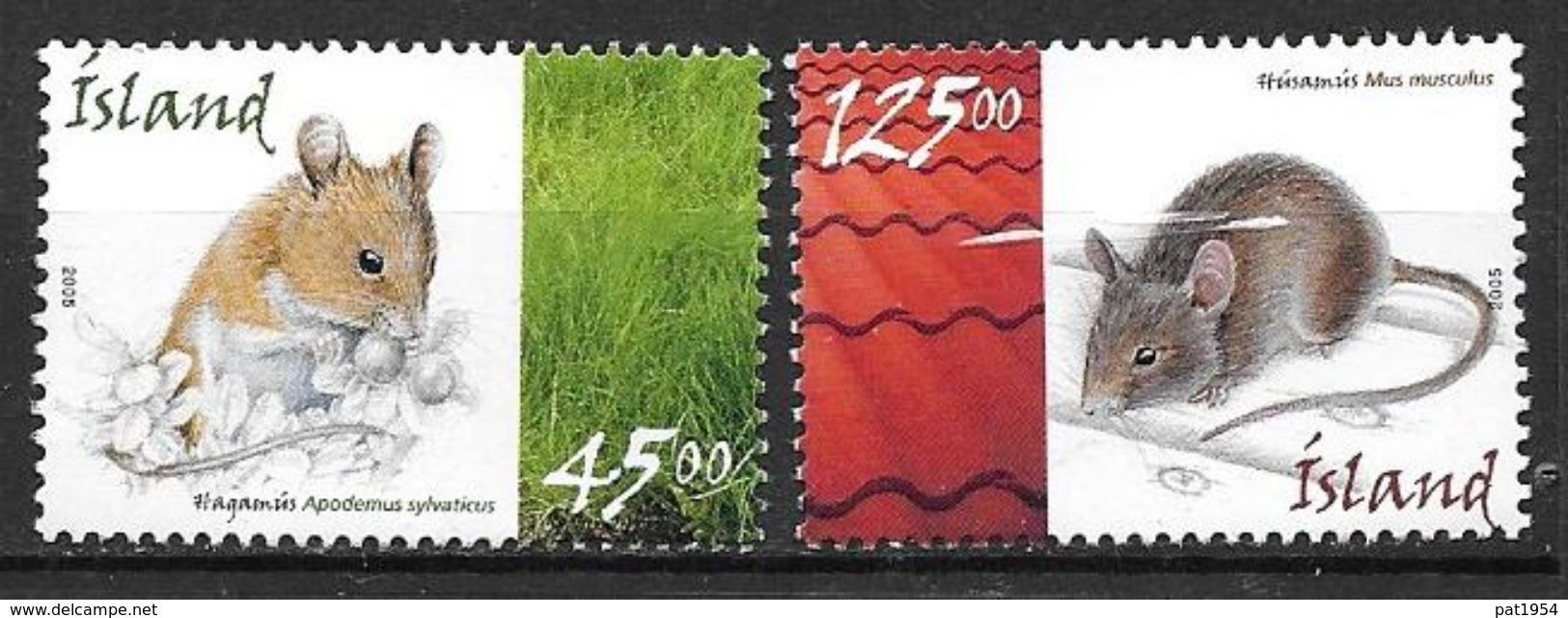 Islande 2005 N°1015/1016 Neufs** Faune Rongeurs - Unused Stamps