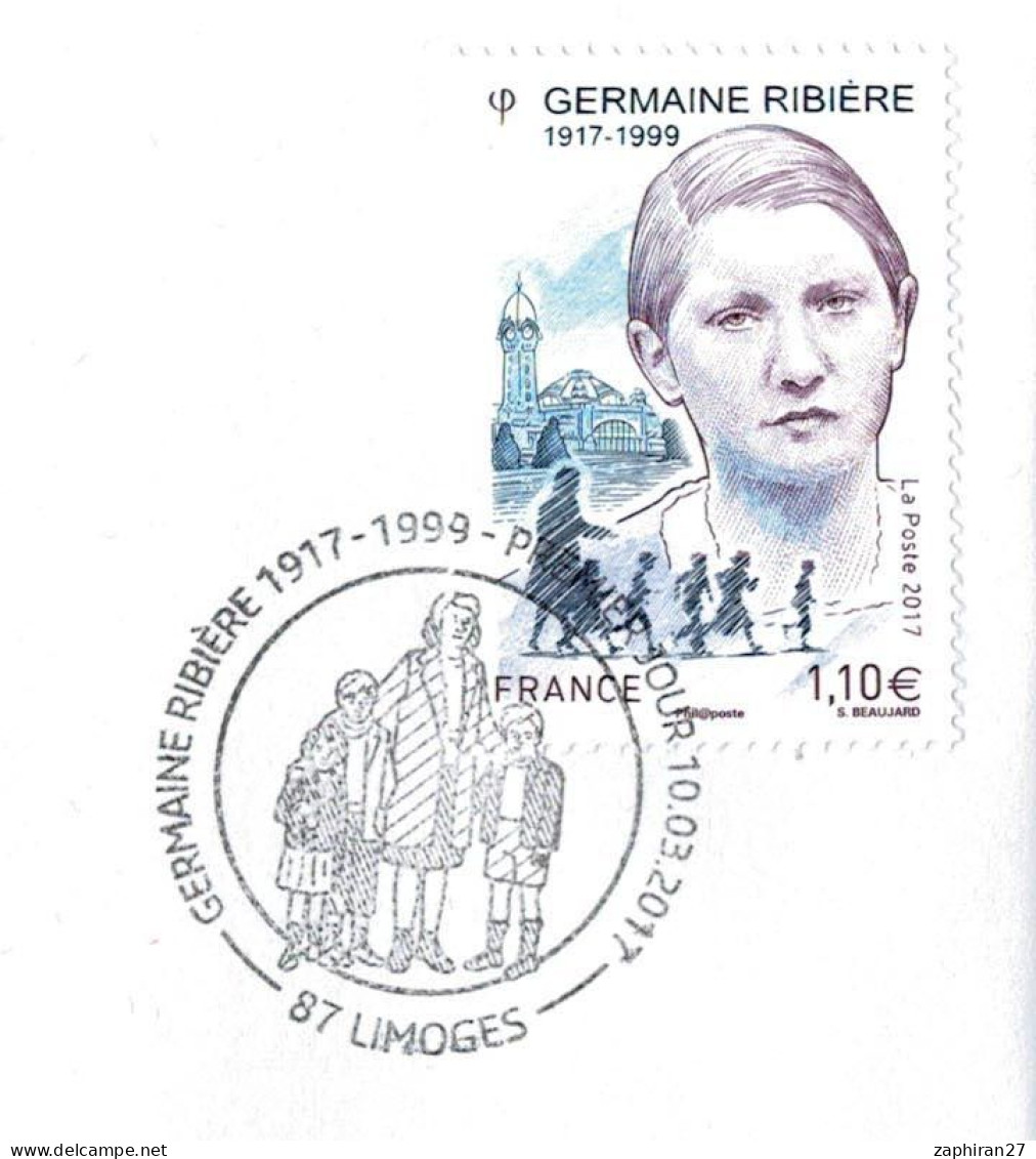 LIMOGES GERMAINE RIBIERE 1917-1999 / RESISTANTE JUSTE PARMI LES NATIONS (10-3-2017) #714# - 2. Weltkrieg