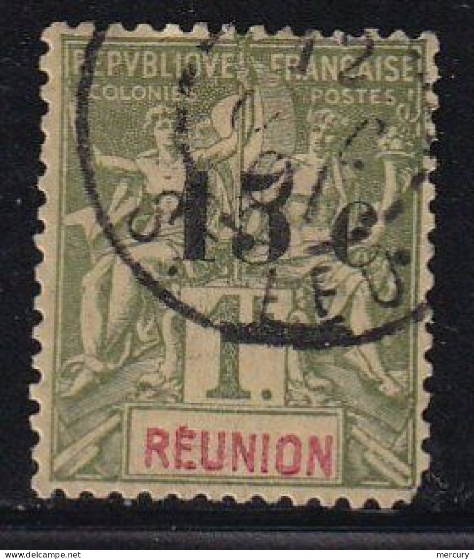 REUNION - 15 C. Sur 1 F. Olive - Used Stamps