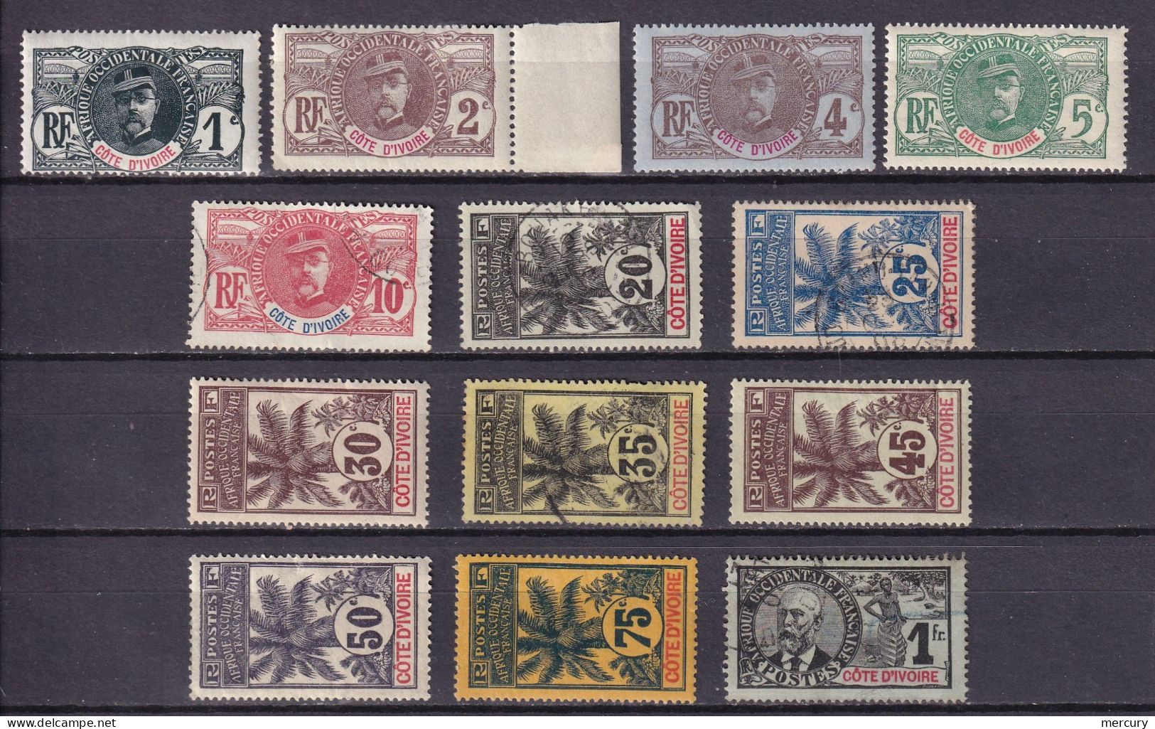 COTE D'IVOIRE - 7 Palmiers - Unused Stamps