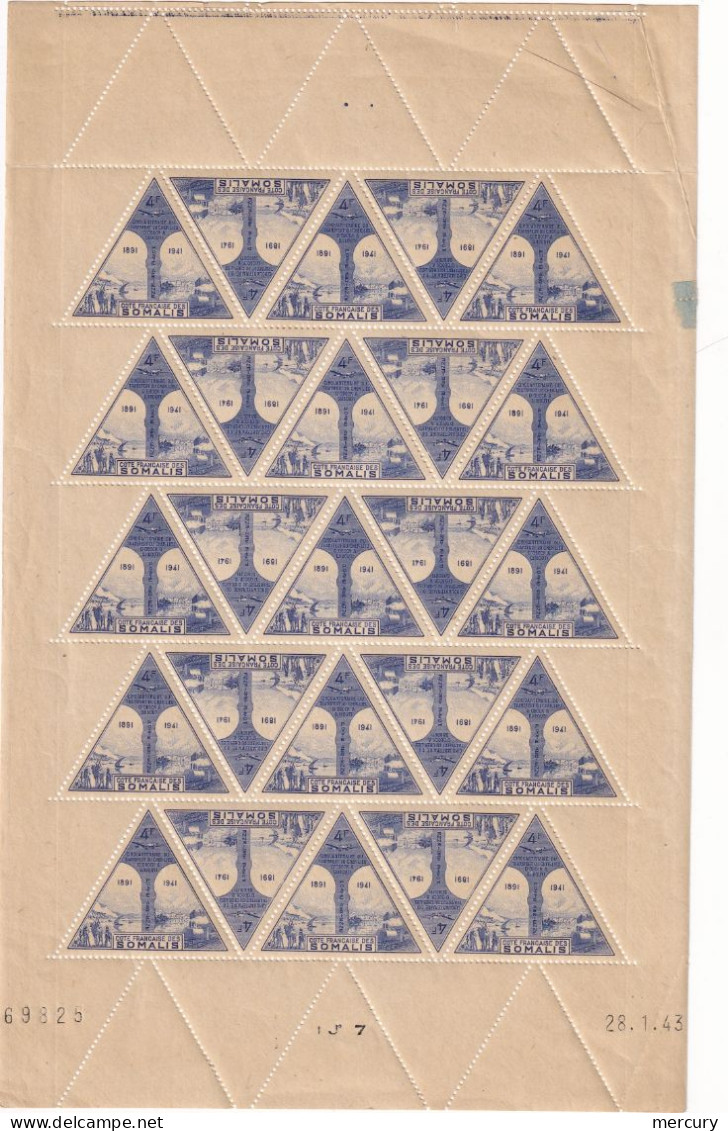 CDS - Cinquantenaire Duntransfert Du Chef-lieu D'Obock à Djibouti En Feuilles - 2 Scans - Unused Stamps