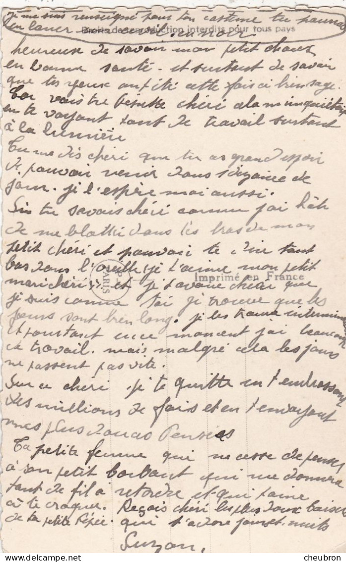 COUPLES. CARTE FANTAISIE. CPA. SÉRIE COMPLÈTE DE 5 CARTES .COUPLE  " TON DERNIER BAISER ". + TEXTE AVRIL 1940