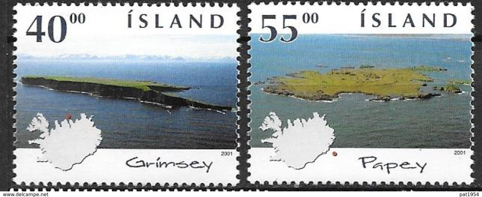 Islande 2001 N°921/922 Neufs** Iles - Nuevos