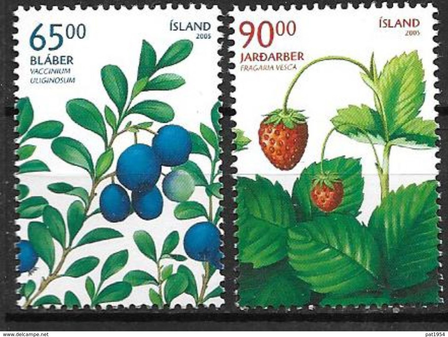 Islande 2005 N°1034/1035 Neufs** Flore Baies Sauvages - Unused Stamps