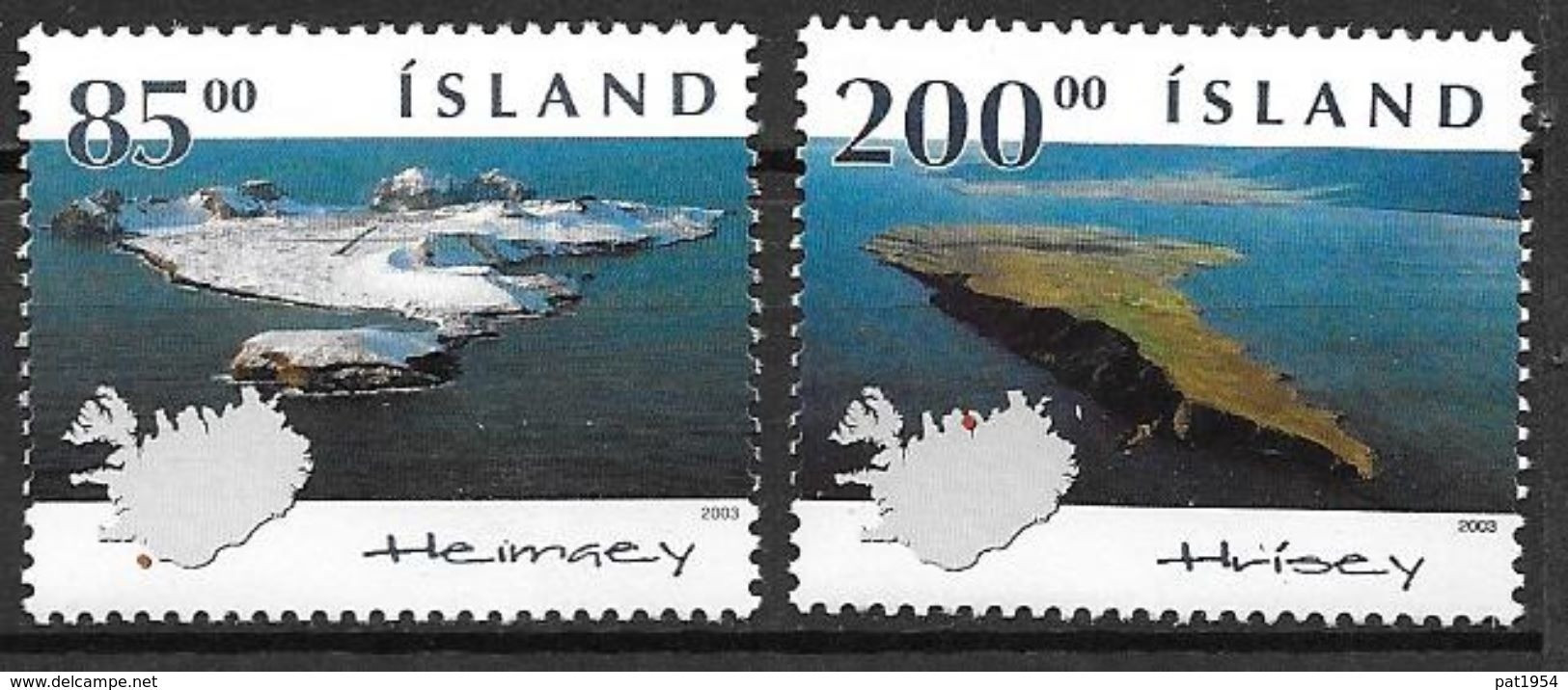 Islande 2003 N°975/976 Neufs** Iles - Unused Stamps