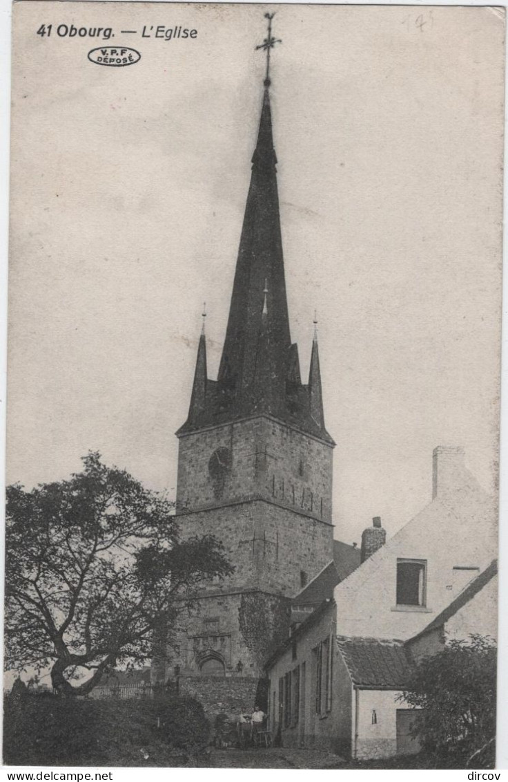 Mons - Deelgemeente Obourg - De Kerk (Préaux) (gelopen Kaart Met Zegel) - Mons