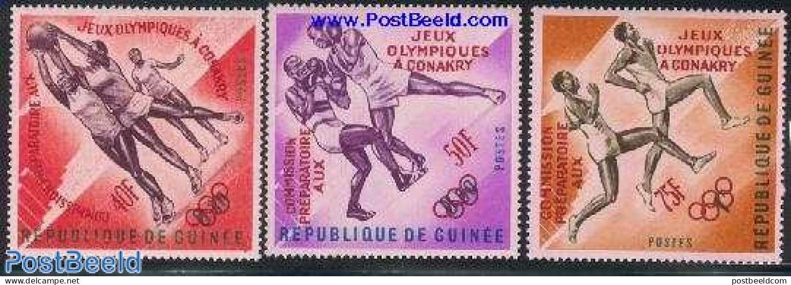 Guinea, Republic 1963 Olympic Days 3v, Mint NH, Sport - Athletics - Basketball - Boxing - Olympic Games - Leichtathletik