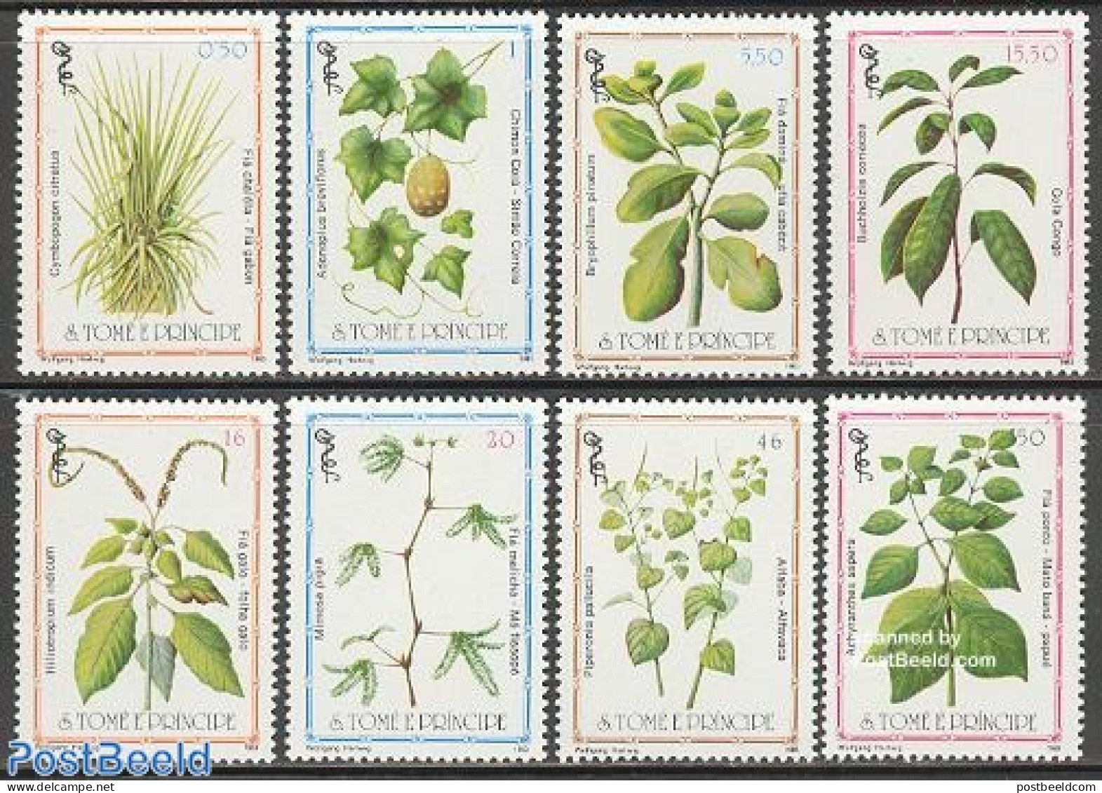 Sao Tome/Principe 1983 Healing Plants 8v, Mint NH, Health - Nature - Disabled Persons - Flowers & Plants - Behinderungen