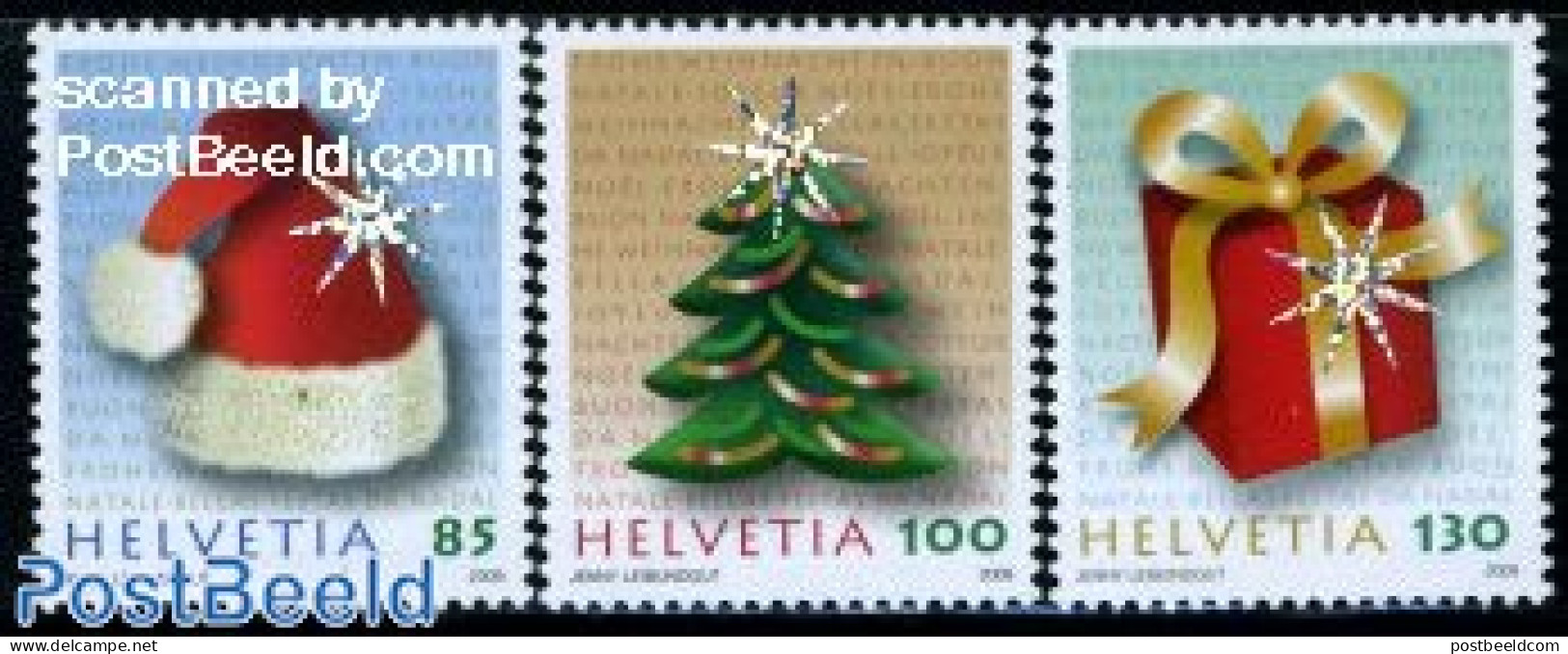 Switzerland 2009 Christmas 3v, Mint NH, Religion - Various - Christmas - Holograms - Nuovi