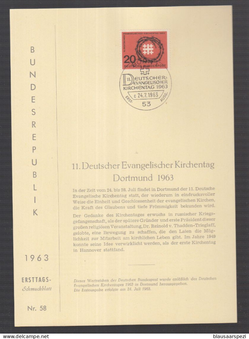 BRD Herrlicher Privat ETB 1963 - 11. Deutscher Evangelischer Kirchentag Dortmund - Christendom