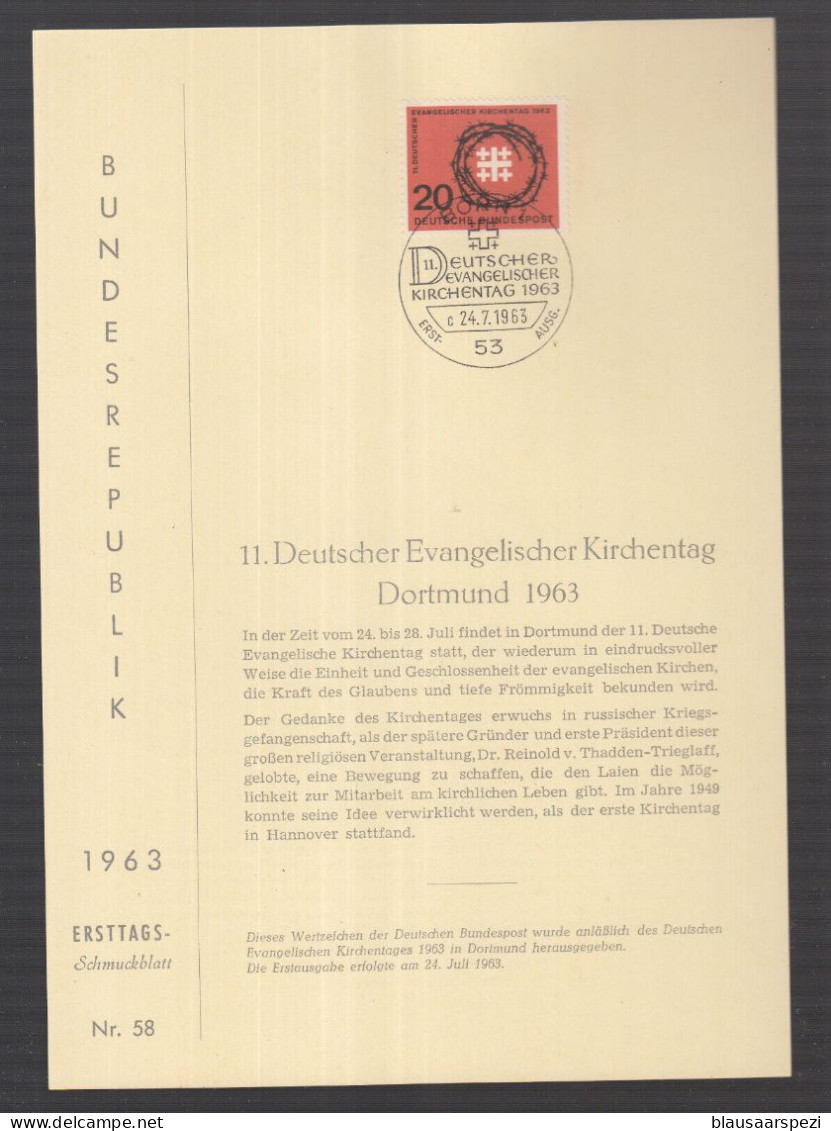 BRD Herrlicher Privat ETB 1963 - 11. Deutscher Evangelischer Kirchentag Dortmund - Christianisme