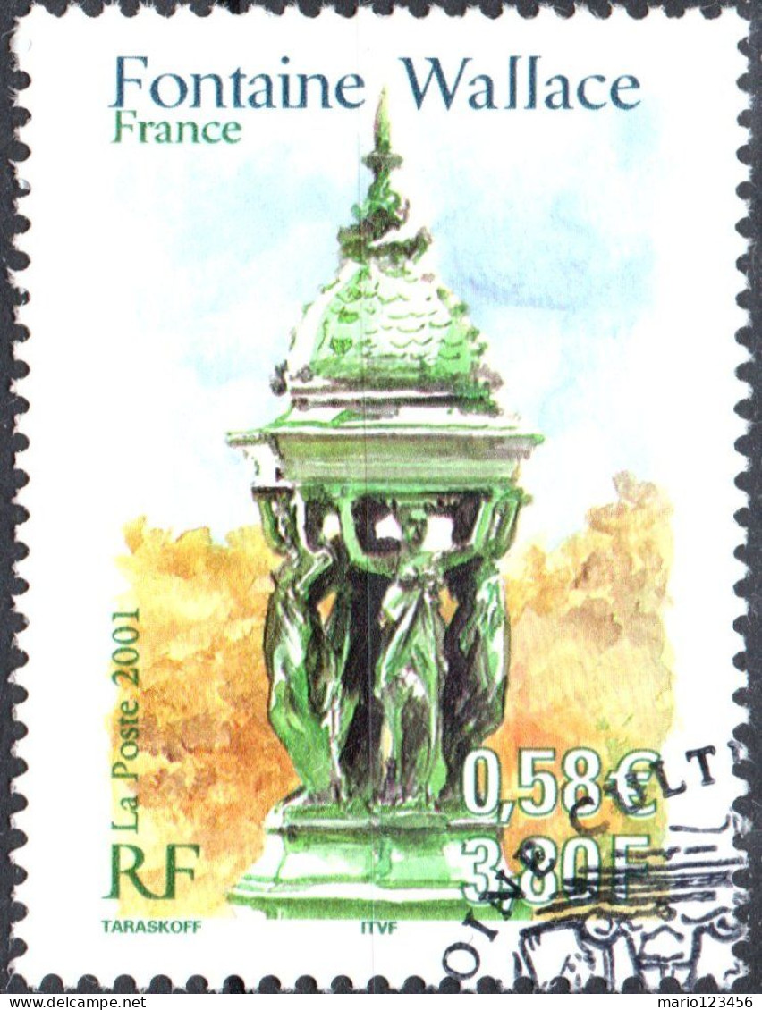 FRANCIA, FRANCE, TURISMO, 3,80 Fr., 2001, FRANCOBOLLI USATI Yt:FR 3442, Mi:FR 3578, Scott:FR 2848 - Used Stamps