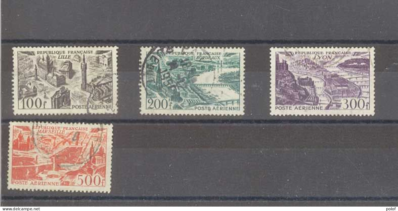 POSTE AERIENNE - Série De 4 Timbres Oblitérés - Yvert N° 24 à 27 - - 1927-1959 Afgestempeld