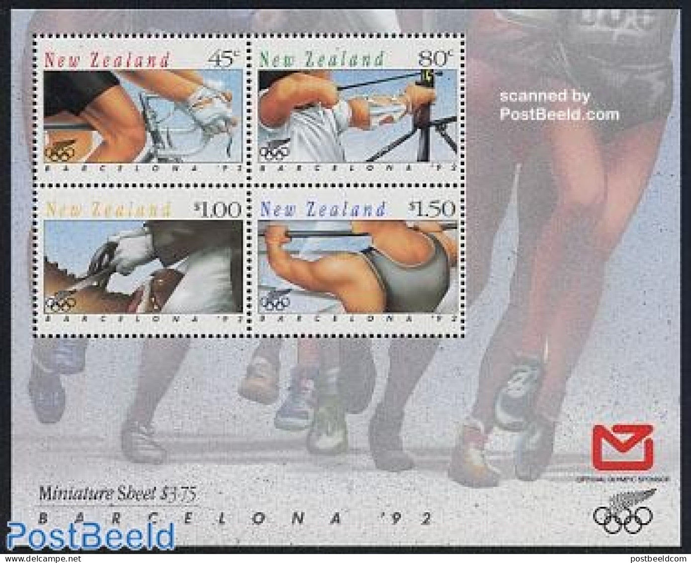 New Zealand 1992 Olympic Games Barcelona S/s, Mint NH, Sport - Cycling - Olympic Games - Sport (other And Mixed) - Ungebraucht
