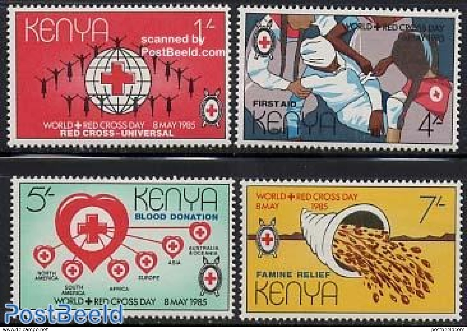 Kenia 1985 Red Cross 4v, Mint NH, Health - Red Cross - Rode Kruis