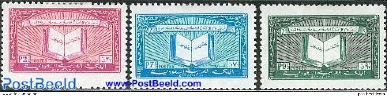 Saudi Arabia 1963 Islamic University Medina 3v, Mint NH, Science - Arabia Saudita