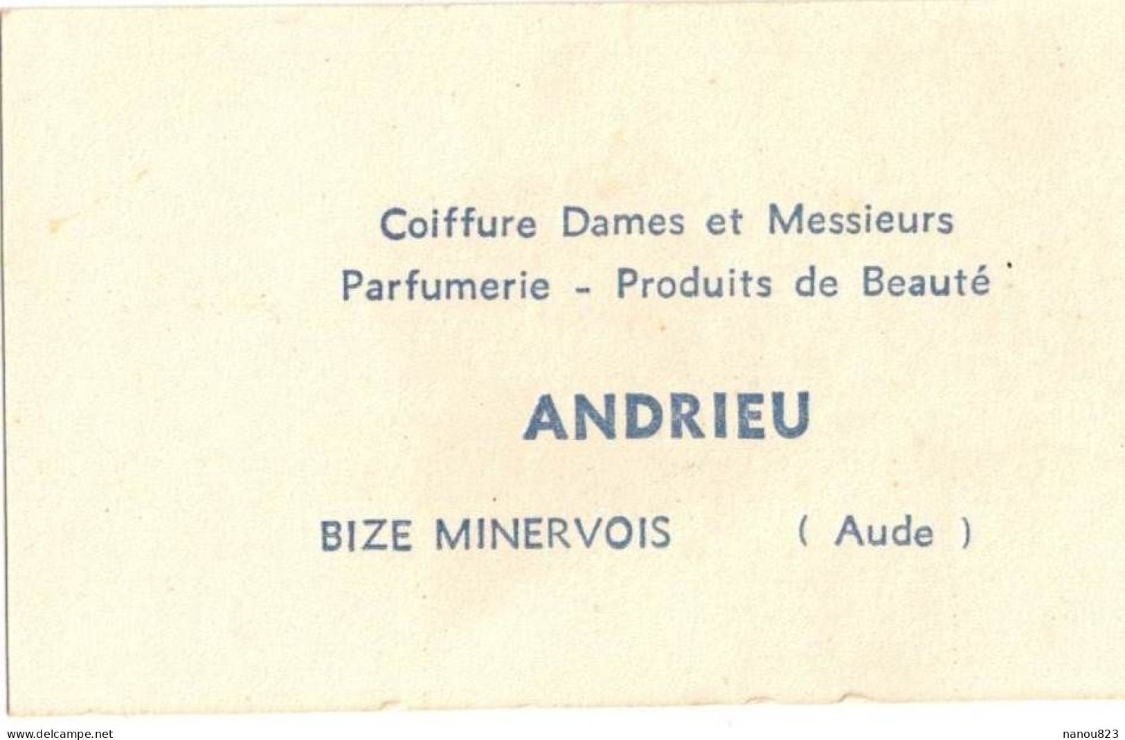 CARTE PARFUMEE PUBLICITAIRE PUBLICITE LT PIVER PARFUM INCLINATION SALON DE COIFFURE ANDRIEU BIZE MINERVOIS THEME COUPLE - Anciennes (jusque 1960)