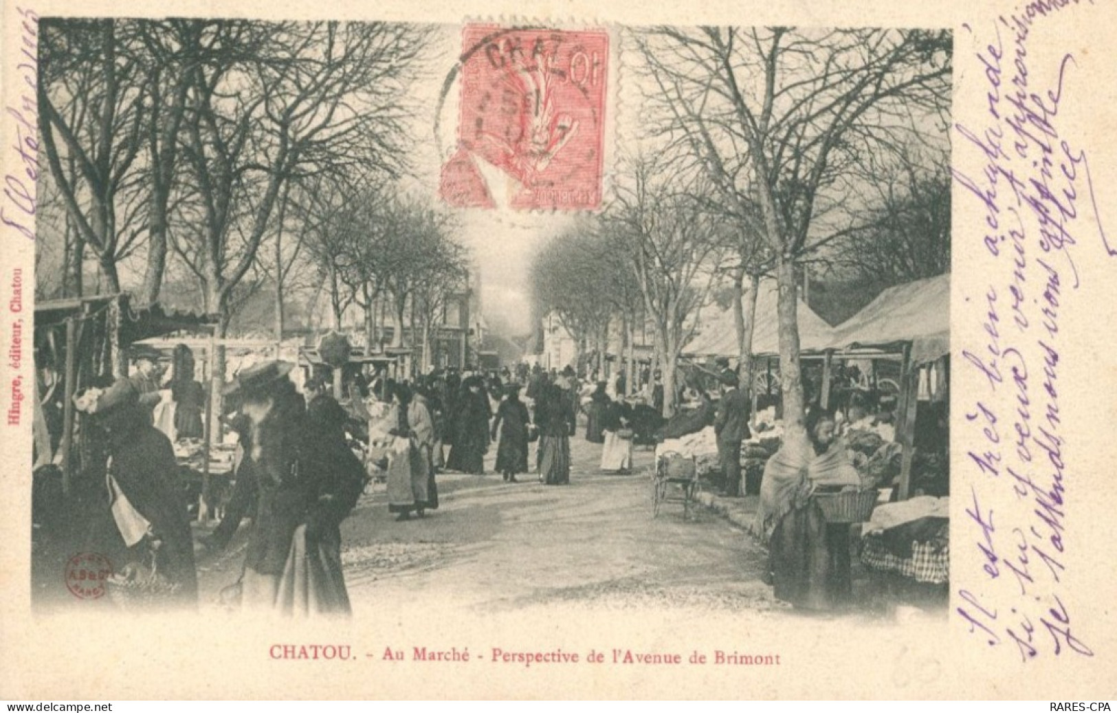 78 CHATOU - Au Marché - Perspective De L'Avenue De Brimont - TB - Chatou