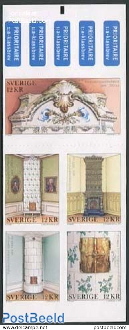 Sweden 2013 Tile Heatings 5v S-a In Foil Booklet, Mint NH, Stamp Booklets - Art - Art & Antique Objects - Neufs