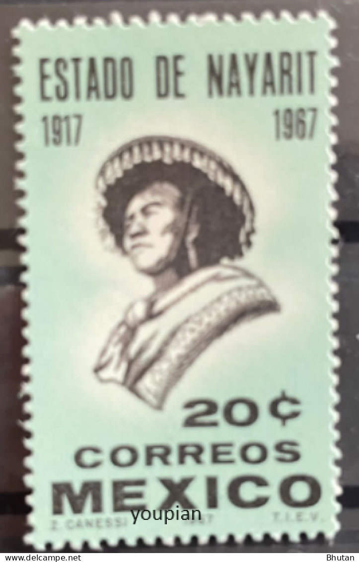 Mexico 1967, 50th Anniversary Of The Founding Of The Mexican State Of Nayarit, MNH Single Stamp - Mexiko