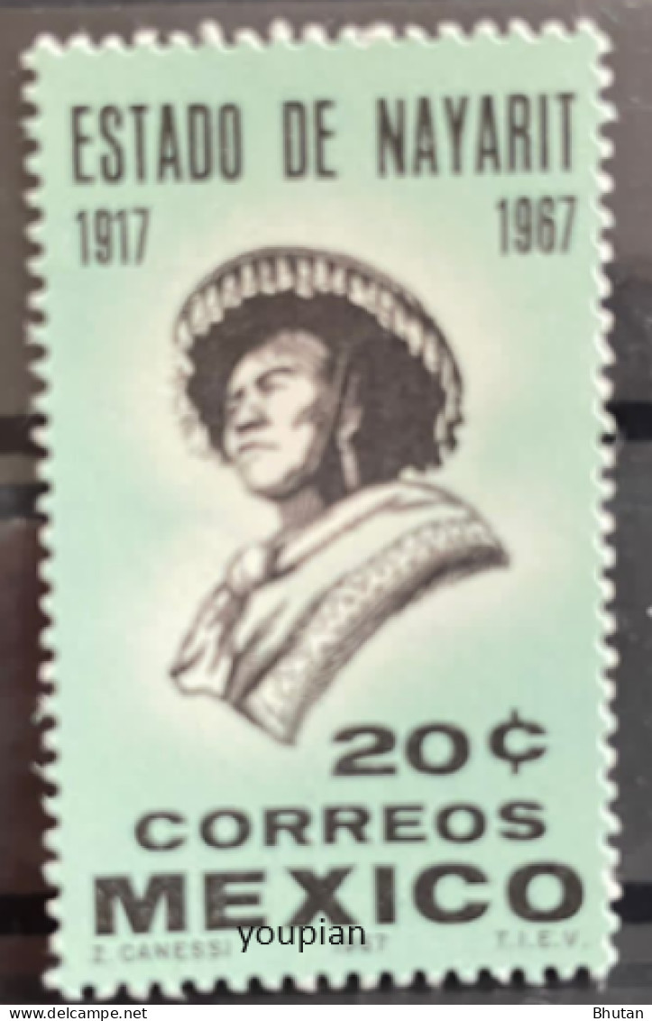 Mexico 1967, 50th Anniversary Of The Founding Of The Mexican State Of Nayarit, MNH Single Stamp - Mexique