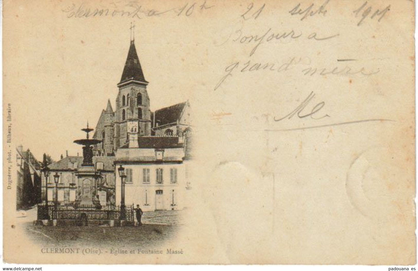 AC709 60 CLERMONT EGLISE ET FONTAINE EN 1901  - - Clermont