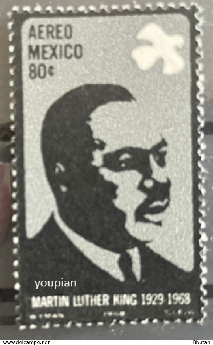 Mexico 1968, Death Of Marti Luther King, MNH Single Stamp - Mexiko