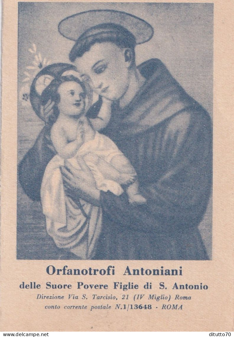 Calendarietto - Orfanotrofi Antoniani - Delle Suore Povere Figlie Di S.antonio - Roma - Anno 1955 - Formato Piccolo : 1941-60