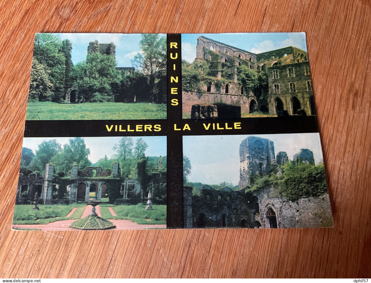 CP Semi-moderne De Villers-la-Ville : Les Ruines De L’abbaye (4 Vues) 1969 - Villers-la-Ville