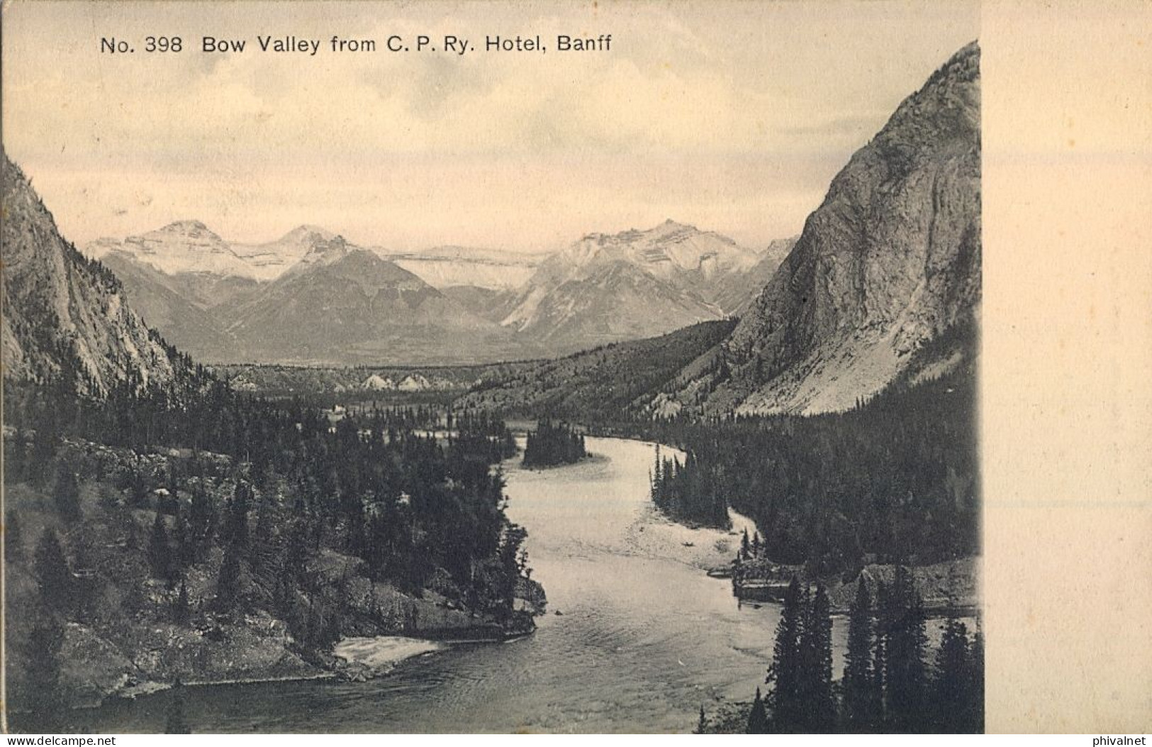 1908 CANADA , T.P. CIRCULADA , YV. 79 - EDOUARD VII , Nº 398 , BOW VALLEY FROM C.P. - Briefe U. Dokumente