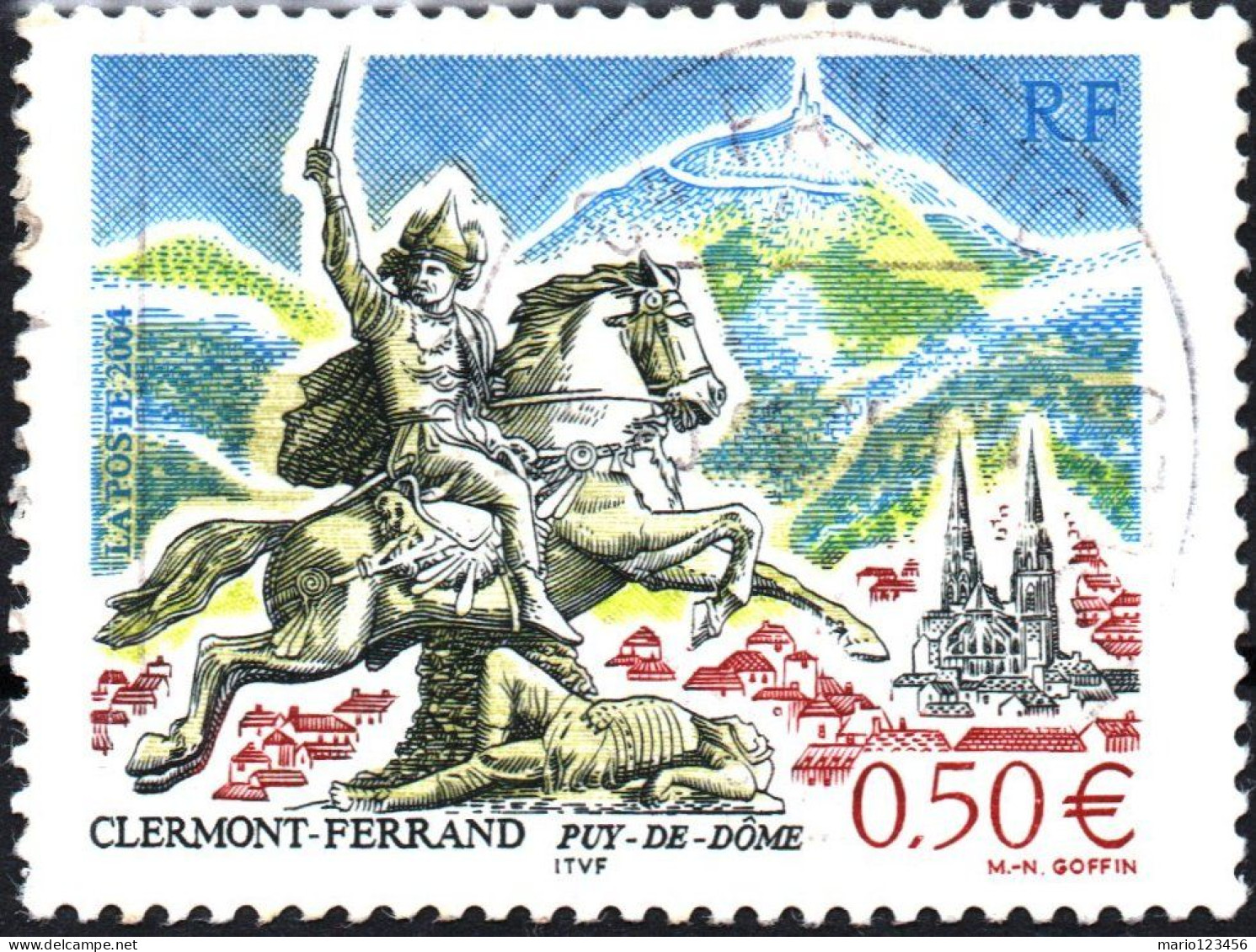 FRANCIA, FRANCE, TURISMO, 0,50 Fr., 2004, FRANCOBOLLI USATI Yt:FR 3656, Mi:FR 3790, Scott:FR 3008 - Used Stamps