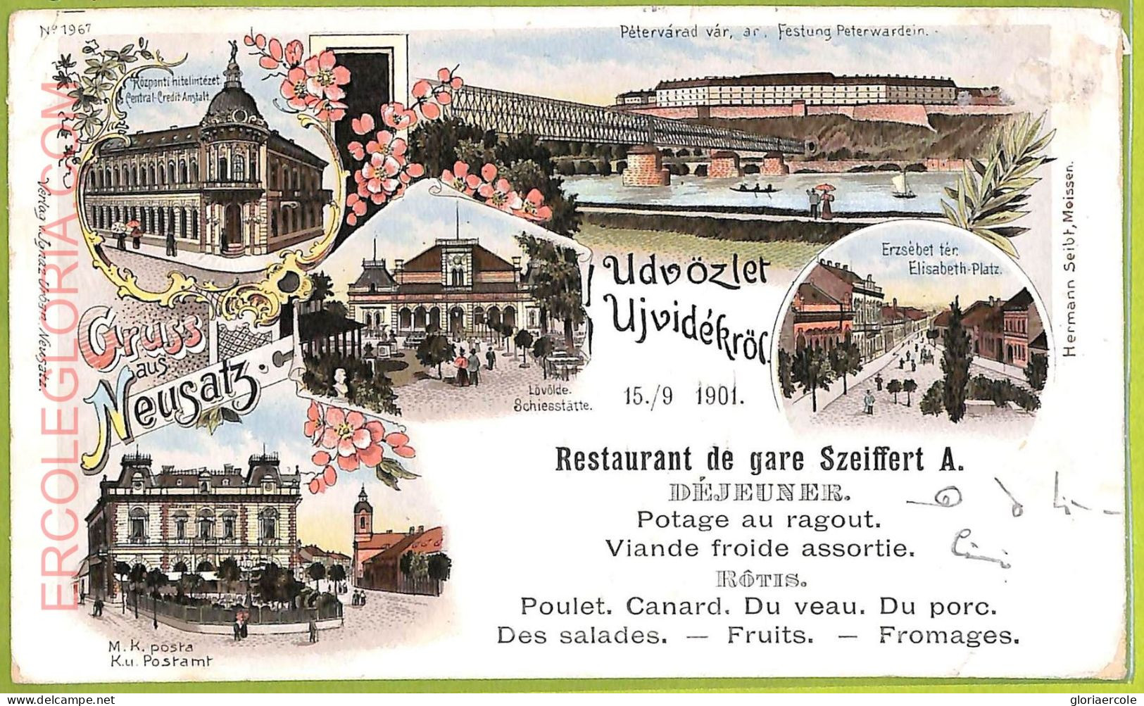 Ae8867 - Ansichtskarten VINTAGE POSTCARD - SERBIA - Gruss Aus Neusatz - 1901 - Serbia