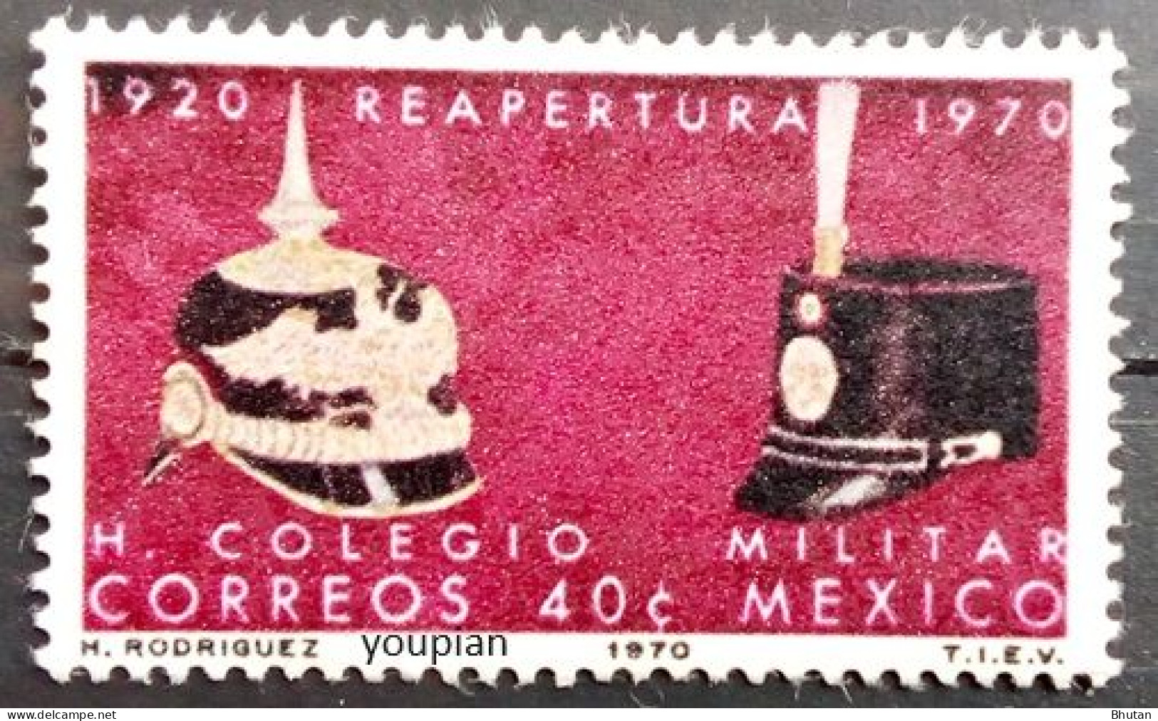 Mexico 1970, 50th Anniversary Of The Reopening Of The Military Academy, MNH Single Stamp - Messico