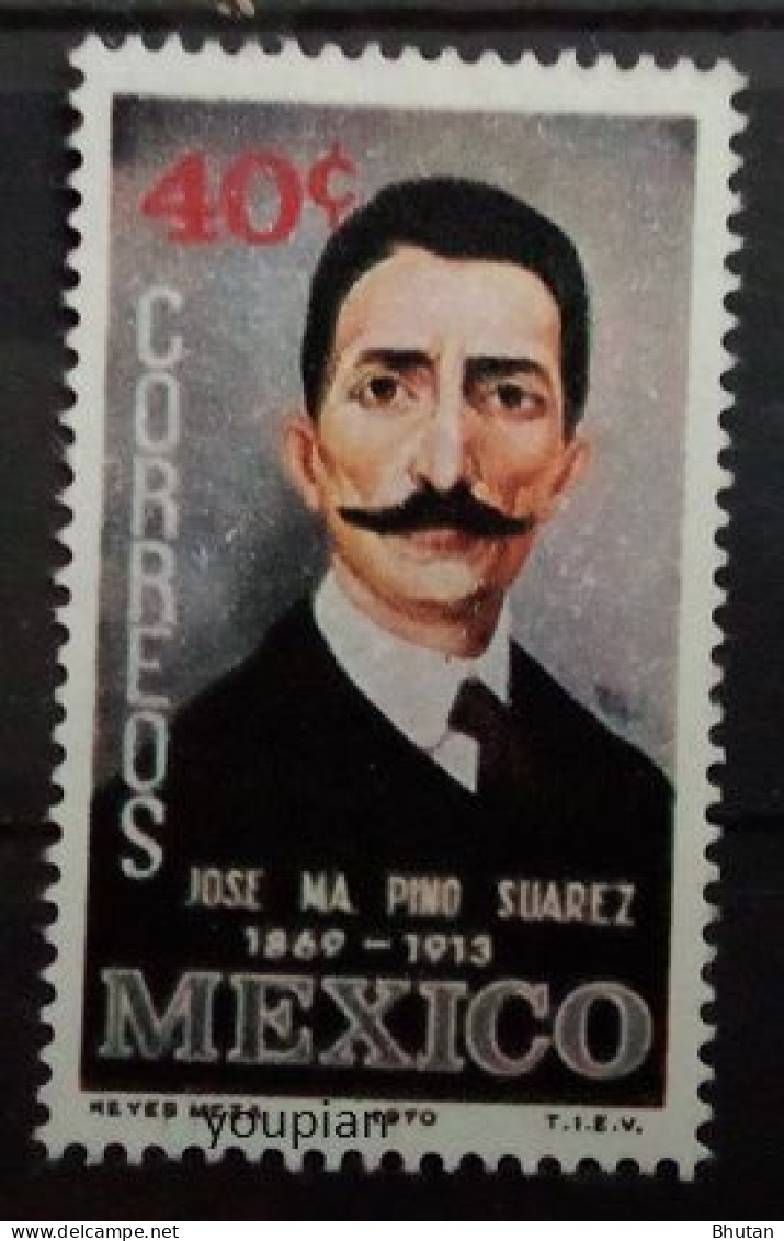 Mexico 1970, 100th Birth Anniversary Of José Maria Pino Suarez, MNH Single Stamp - Mexico