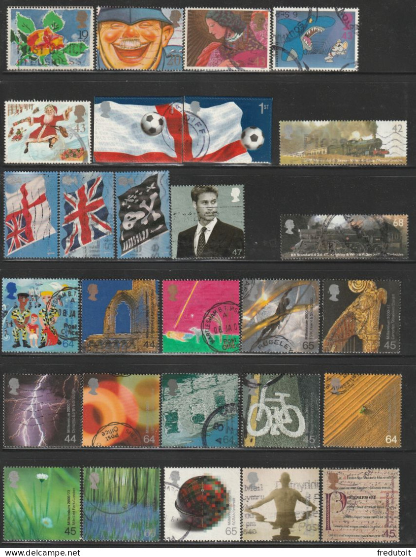 GRANDE BRETAGNE - LOT De 28 Timbres Oblitérés - Gebraucht