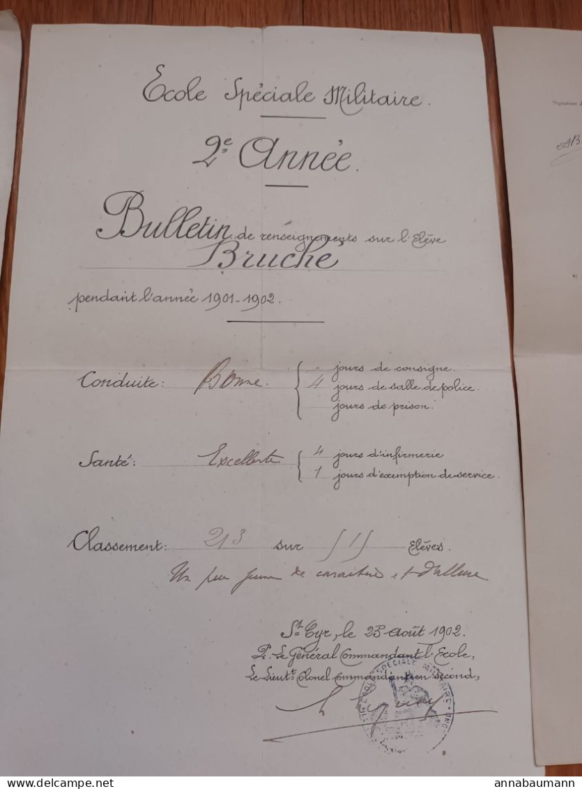 Lot Documents école Spéciale Militaire Saint-Cyr - Dokumente