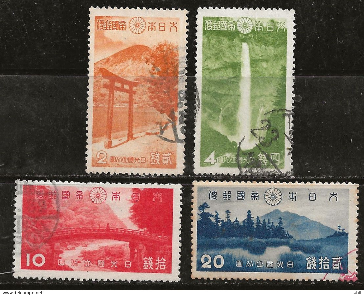 Japon 1938 N° Y&T : 279 à 282 Obl. - Gebraucht