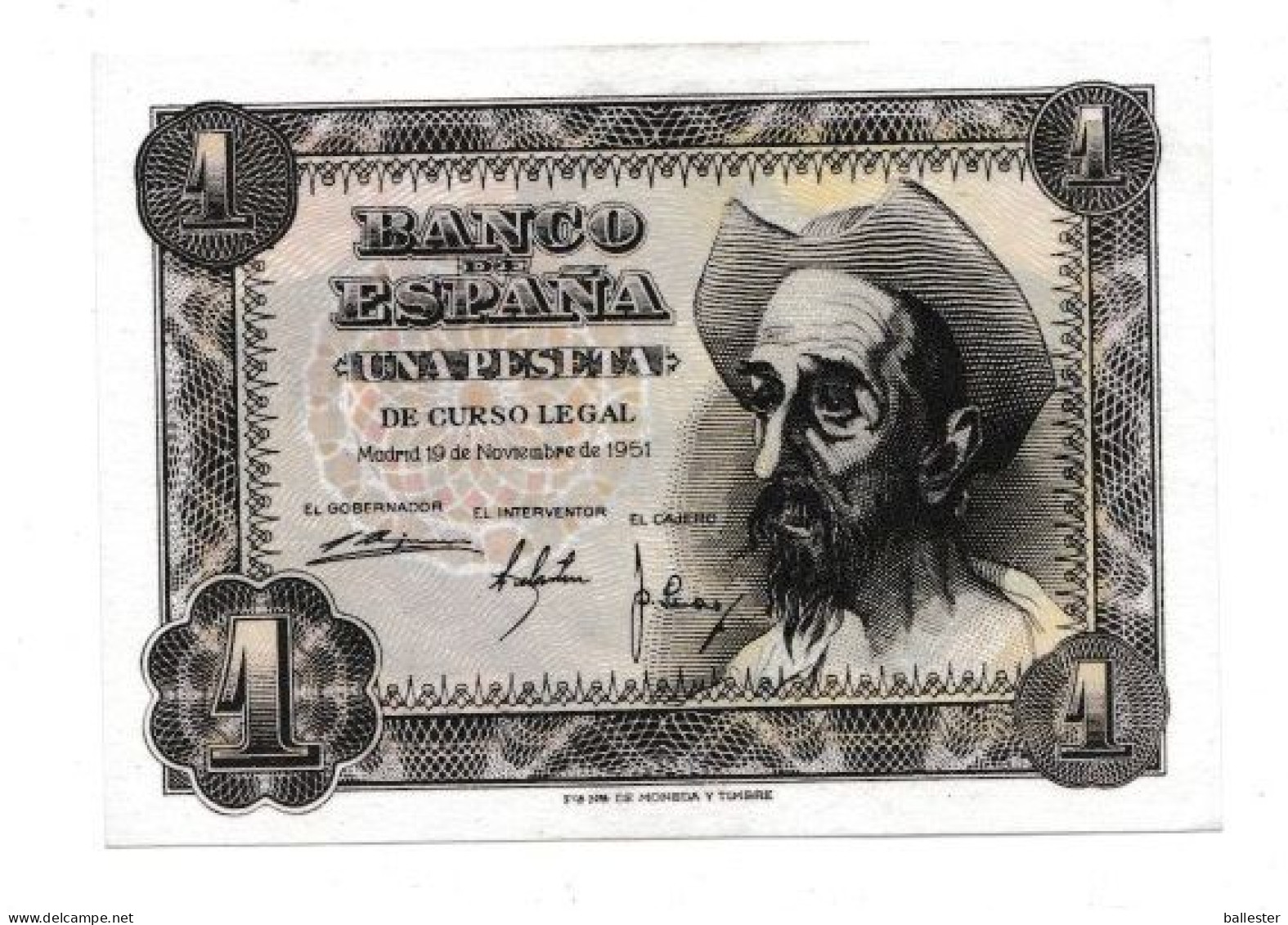 Espanha - Billete Una Peseta 1951 (mbc) - 1-2 Pesetas