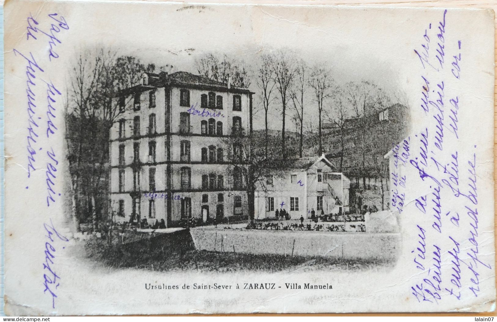 C. P. A. : Guipuzcoa : ZARAUZ : Ursulines De Saint Sever, Villa MANUELA, En 1918 - Guipúzcoa (San Sebastián)