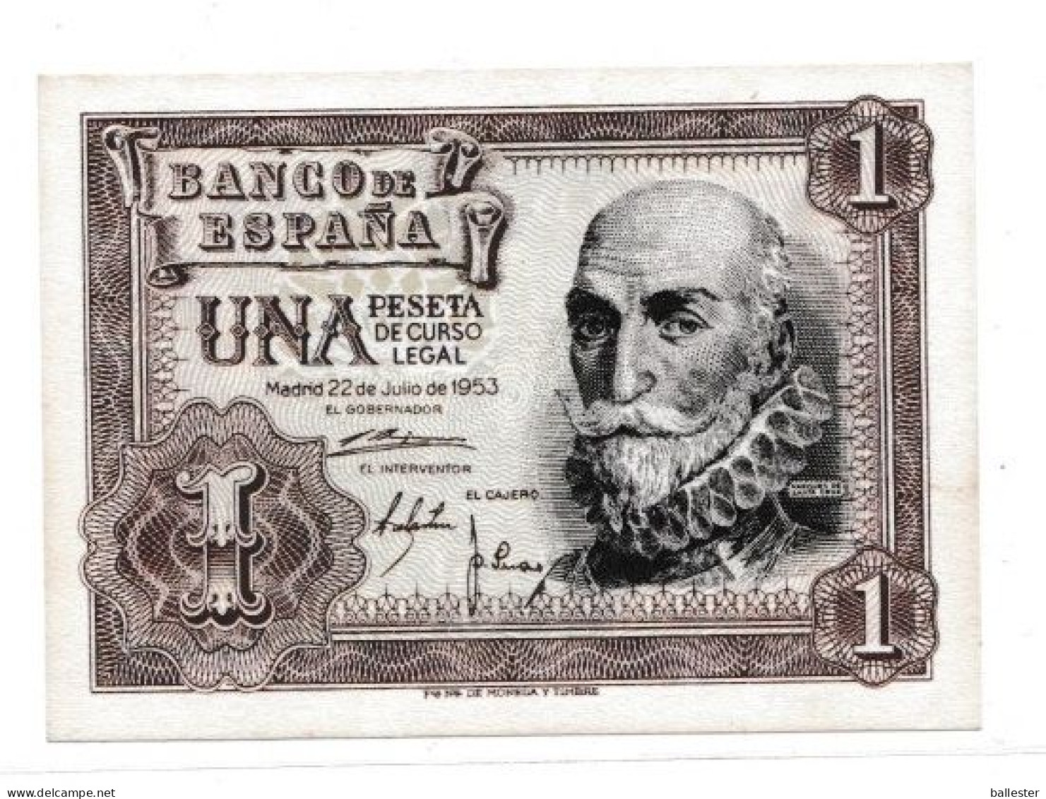 Espanha - Billete Una Peseta 1953 (mbc) - 1-2 Pesetas