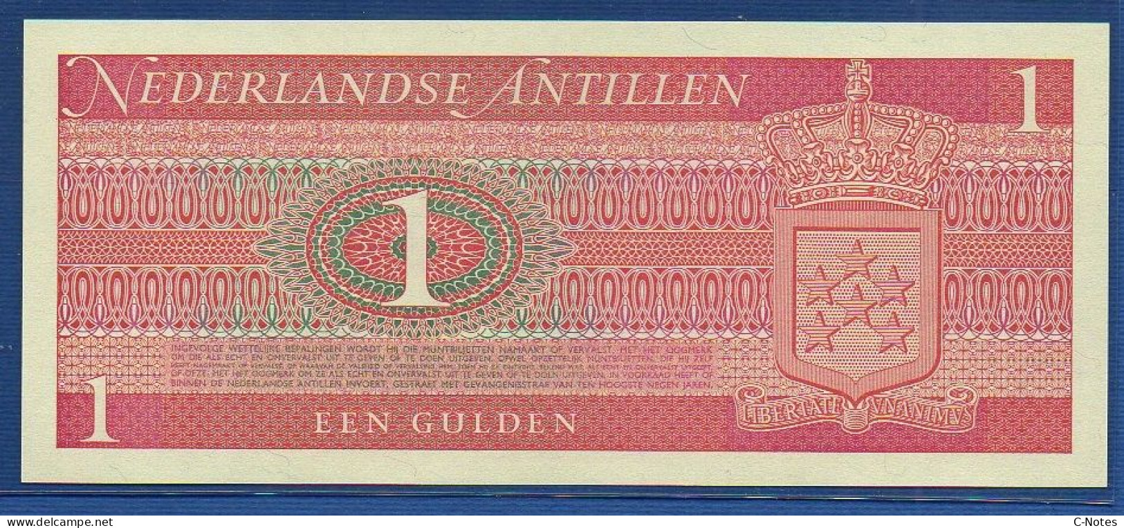 NETHERLANDS ANTILLES - P.20 – 1 Gulden 1970 UNC, S/n D0779536 - Nederlandse Antillen (...-1986)