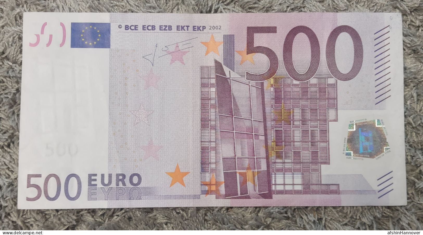 European Union  500 Euro Banknote 2002 Rare N Series Austria 500€ 2002 - 500 Euro