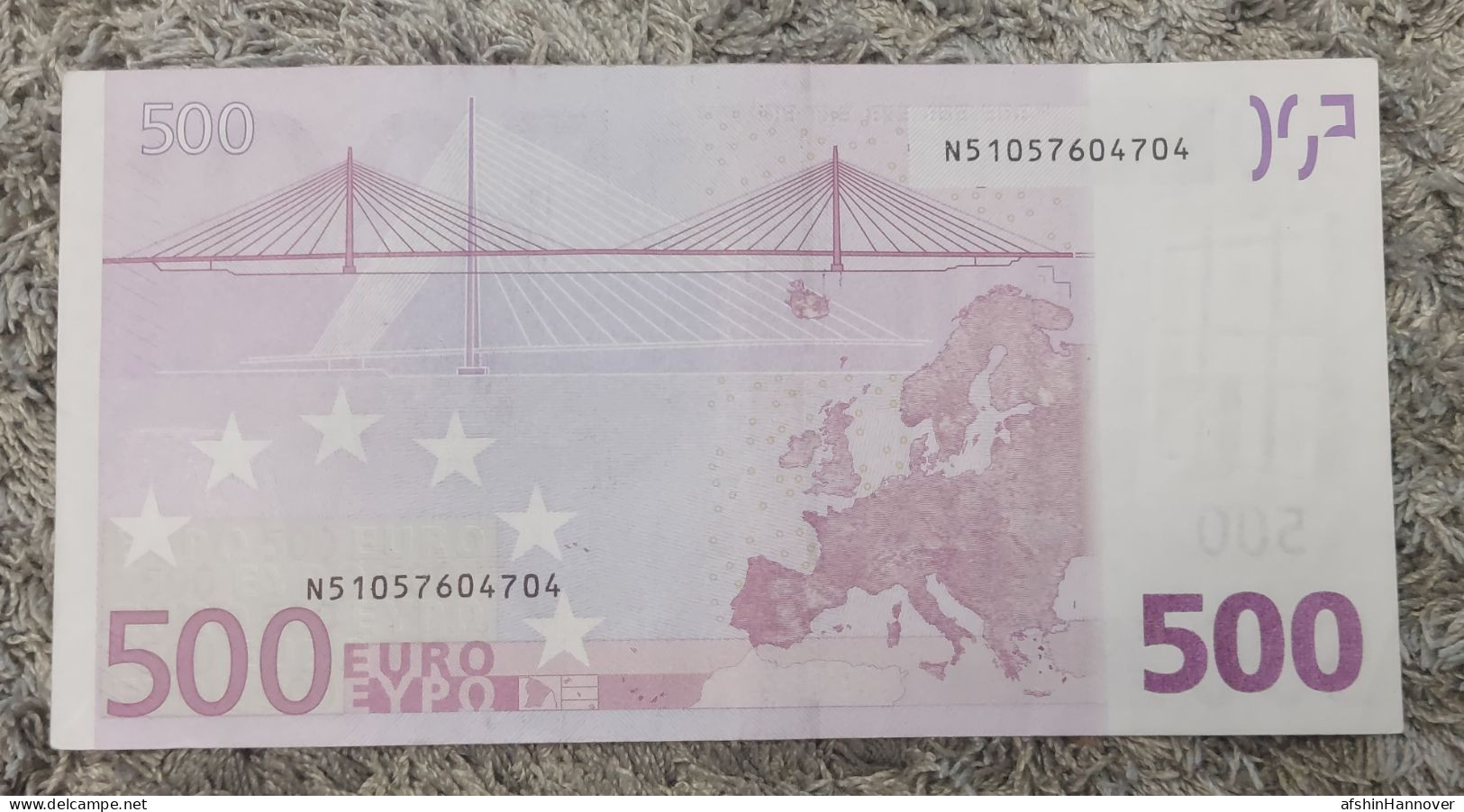 European Union  500 Euro Banknote 2002 Rare N Series Austria 500€ 2002 - 500 Euro