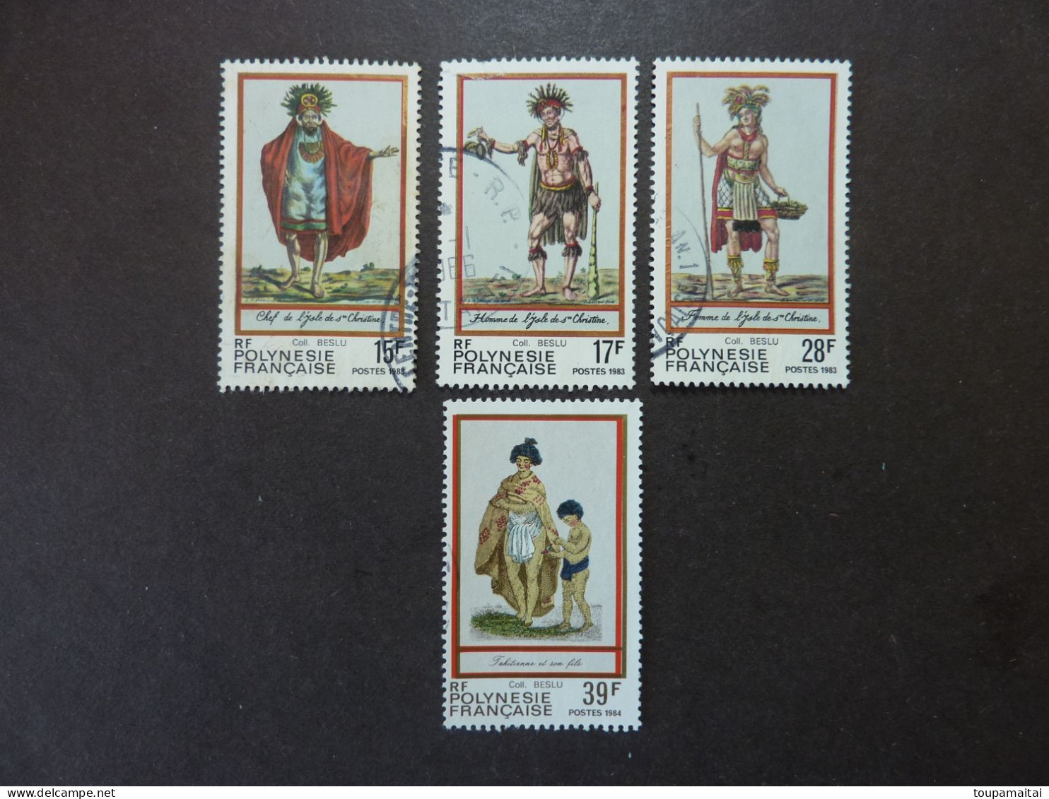 POLYNESIE FRANCAISE, Année 1983-84, MARQUISIENS ANCIENS, YT N° 202-203-204 + 218 , Oblitérés - Used Stamps