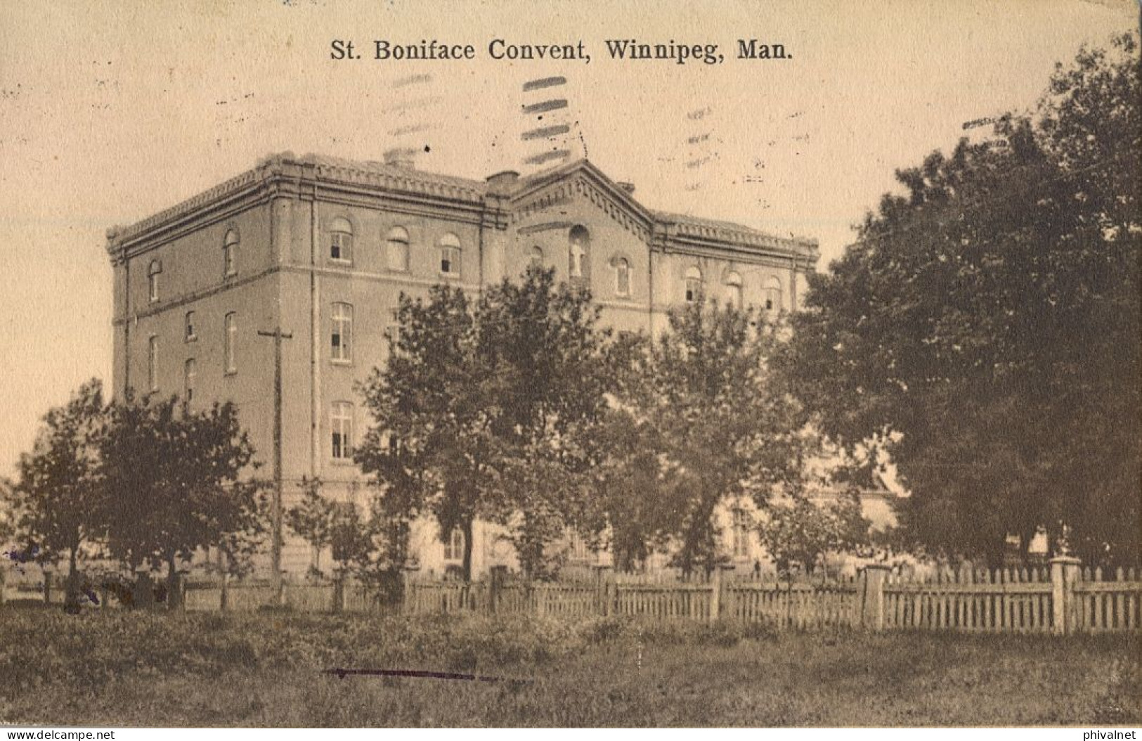 1908 WINNIPEG - DRESDEN , T.P. CIRCULADA , YV. 79 - EDOUARD VII , SAINT BONIFACE CONVENT WINNIPEG - Covers & Documents