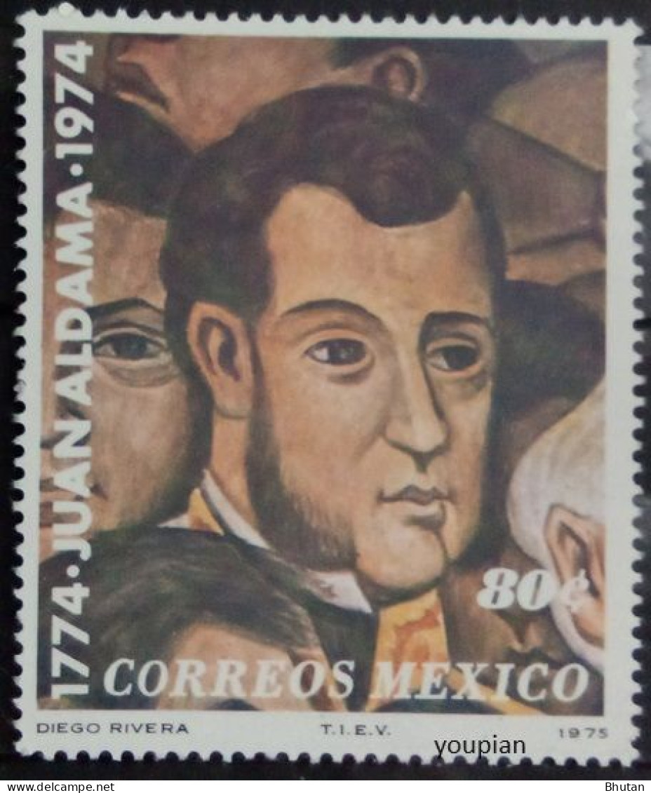 Mexico 1975, 200t. Birth Anniversary Of General Juan Aldama, MNH Single Stamp - México