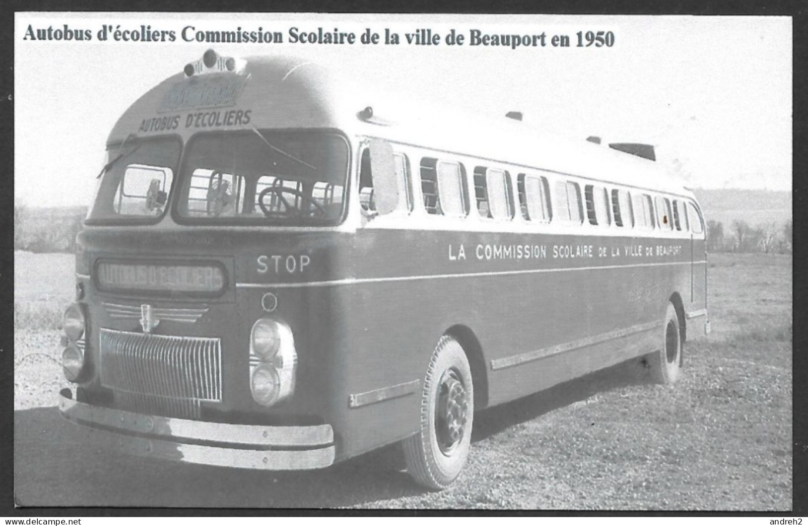 Autobus - Autobus D'écoliers Commission Scolaire De La Ville De Beauport En 1950 - Bus & Autocars