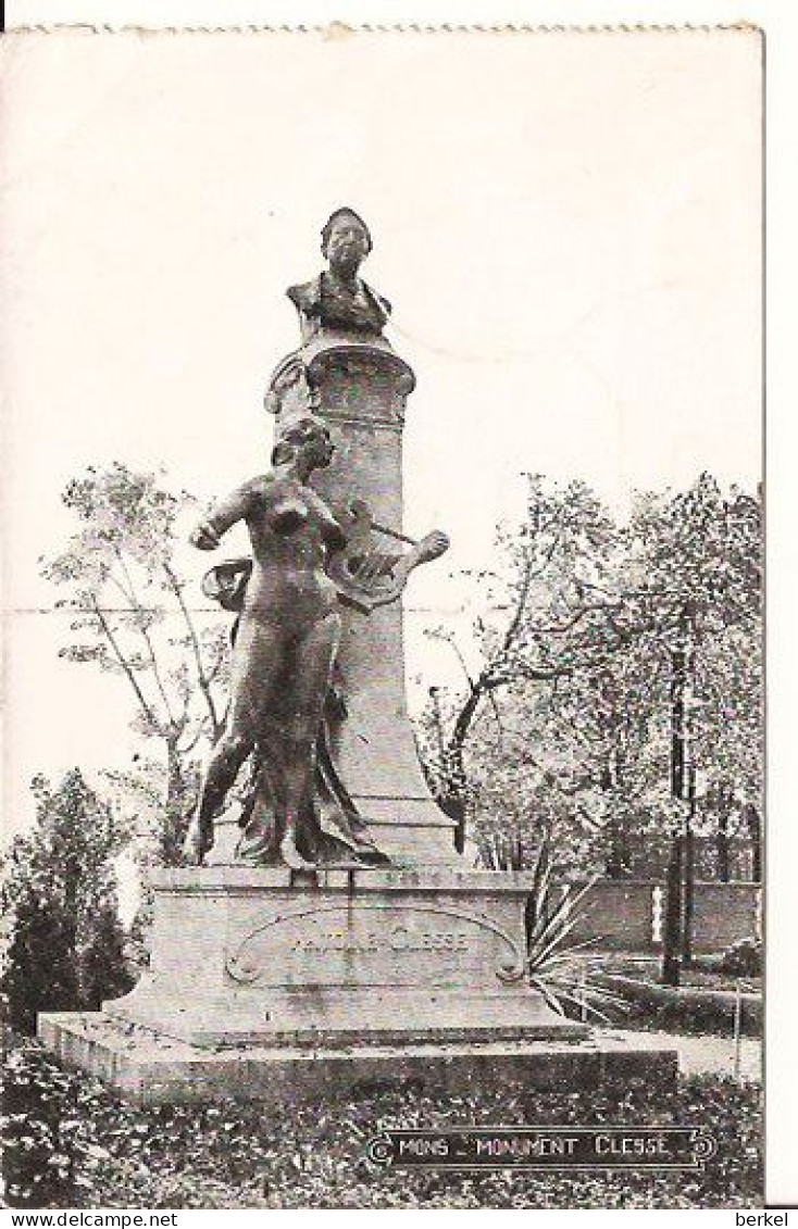 MONS MONUMENT CLESSE  1026  D1 FELDPOST  CACHETÉ 28.4.1919 Prison - Mons